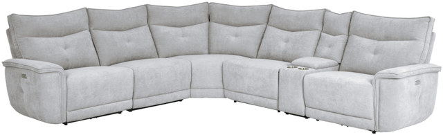 Homelegance® Tesoro 6-Piece Mist Gray Modular Power Reclining Sectional with Power Headrest-0