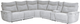 Homelegance® Tesoro 6-Piece Mist Gray Modular Power Reclining Sectional with Power Headrest-0