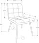 Monarch Specialties Inc. 2-Piece Chrome/White Quilted Side Chair Set-2