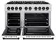 ZLINE Select Series Autograph Edition 48" Satin Stainless Steel Pro Style Dual Fuel Range with White Matte Door and Matte Black Accents-1