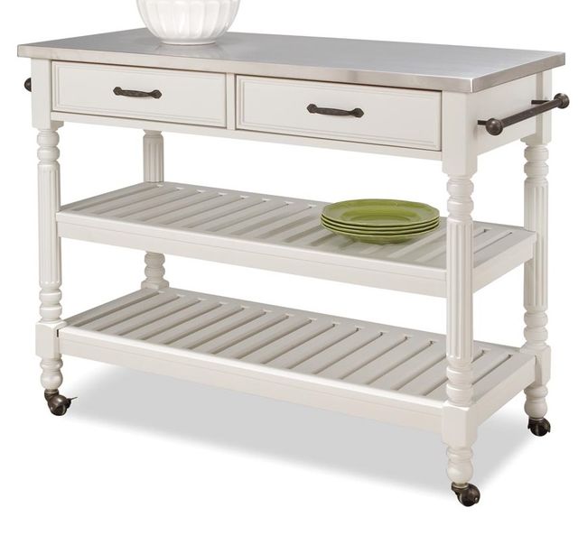 homestyles® General Line Off-White Kitchen Cart-1