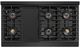 ZLINE Marino 48" Black Stainless Steel Pro Style Dual Fuel Range with 8-Burner DuoPro™ Cooktop and Electric Convection Oven and Polished Gold Accents-5