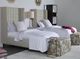 Century® Details Wing Bed Twin Fully Upholstered Wing Low Headboard Panel Bed-3