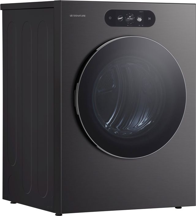 LG SIGNATURE 9 Cu. Ft. Brushed Black Steel Smart Front Load Electric Dryer with Built-In Intelligence, TurboSteam® and Touch LCD Control-3
