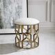 Uttermost® Trellis Crisp White Accent Stool-1