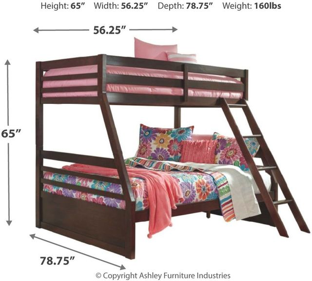Signature Design by Ashley® Halanton Dark Brown Twin/Full Bunk Bed-2