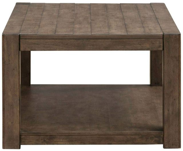 Liberty Furniture Broadmore Cobblestone Brown Rectangular Cocktail Table-3
