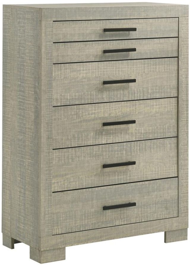 Coaster® Channing 5-Piece Rough Sawn Grey Oak Panel Bedroom Set-3