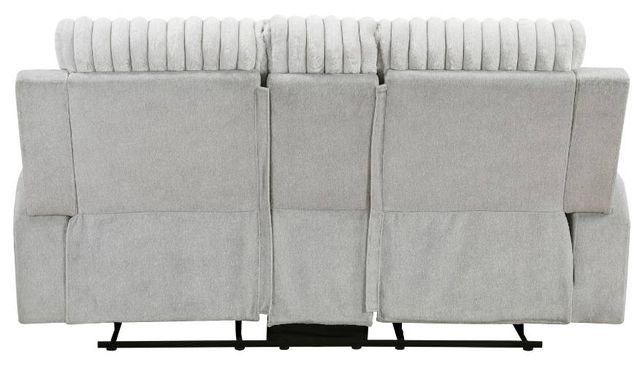 Homelegance® Benton Light Gray Double Manual Reclining Loveseat with Center Console-3