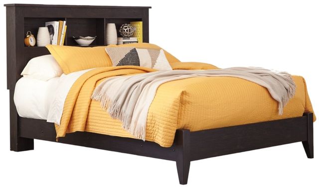Signature Design by Ashley® Reylow Dark Brown Queen Bookcase Bed-0