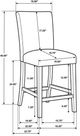 Coaster® Paxton Beige/Brown Upholstered Counter Dining Side Chair-2