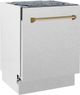 ZLINE Autograph Edition 24" Satin Stainless Steel Built In Dishwasher-2