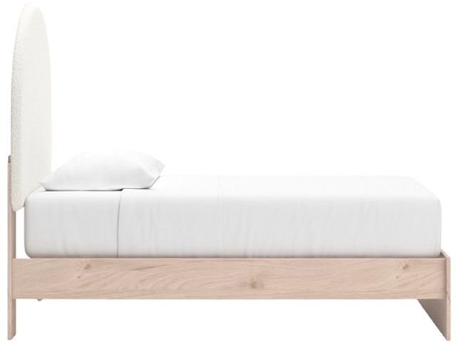 Signature Design by Ashley® Arloster Tan/White Twin Upholstered Panel Bed-3