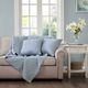 Olliix by Madison Park Quebec 2 Blue 20"x20" Quilted Square Pillow Pair-2