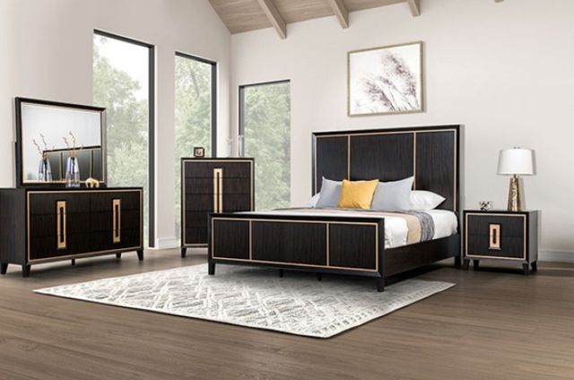 Furniture of America® Kenyada 4-Piece Espresso Queen Bedroom Set-0