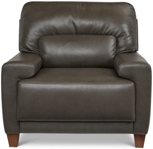 La-Z-Boy® Draper Pewter Leather Chair-2