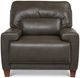 La-Z-Boy® Draper Pewter Leather Chair-2