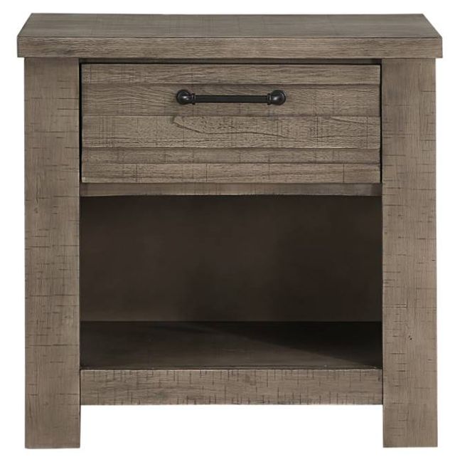 Mazin Furniture Longview Gray Nightstand-1