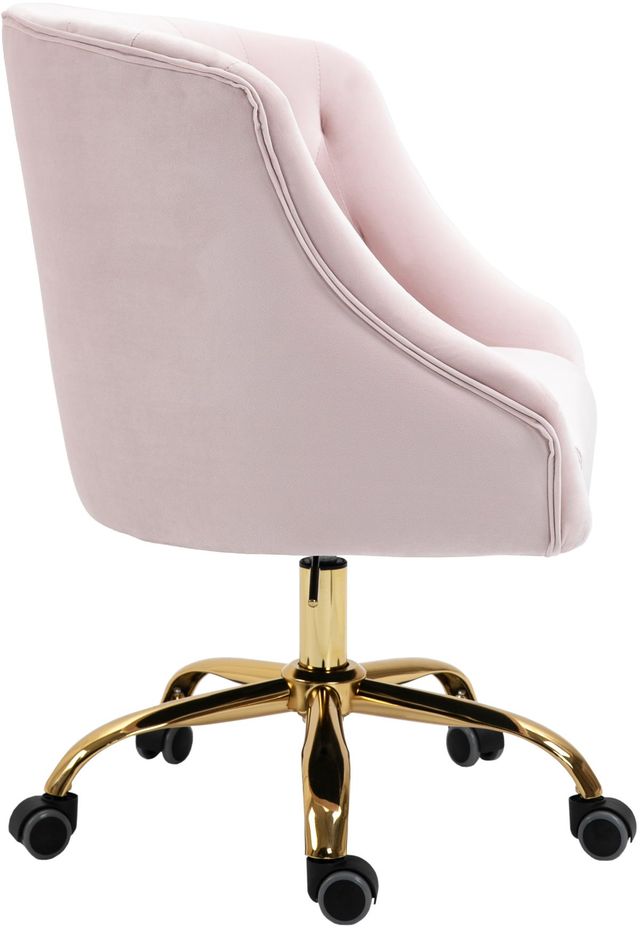 Meridian Furniture Arden Pink Velvet Office Chair-3