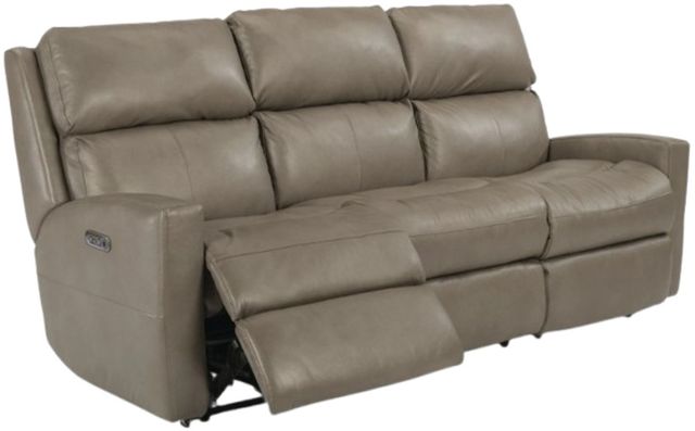 Flexsteel® Catalina Brown Power Reclining Sofa with Power Headrests-1
