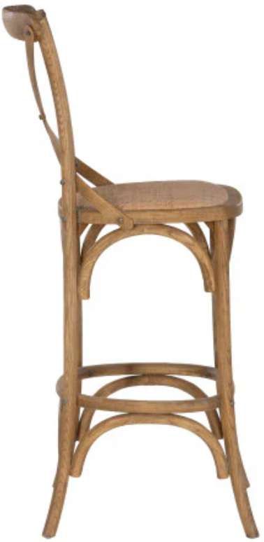 Linon Roxy Weathered Gray Wash Bar Stool-4