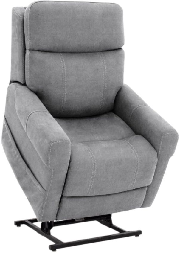 BarcaLounger® Lloyd Stonewash Dove Power Lift Recliner-1