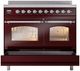 Ilve® Nostalgie II Series 40" Burgundy Pro Style Induction Range-4