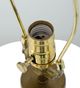 A & B Home Gold/White Table Lamp with Glass Cylinder and Pedestal Base-3