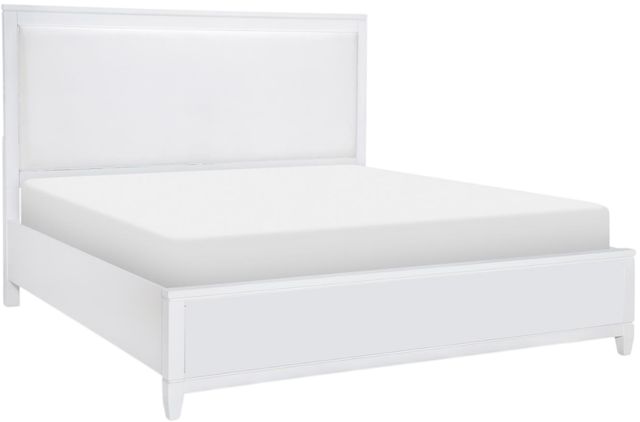 Legacy Classic Summerland White Queen Upholstered Panel Bed-0