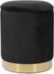 TOV Furniture Zoe Black Velvet Storage Ottoman-0