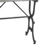 A & B Home Gray Iron Oval Outdoor Patio Table with Black Base-1