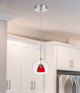 Cal® Lighting & Accessories Frosted Red Mini Pendant-1