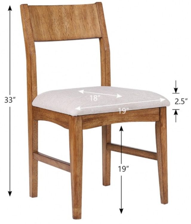 Winners Only® Portland Brown Short Panel Side Chair-2