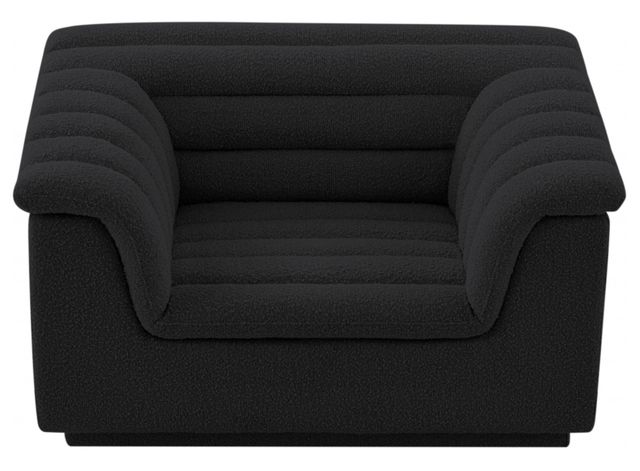 Meridian Furniture Cascade Black Boucle Fabric Chair-1