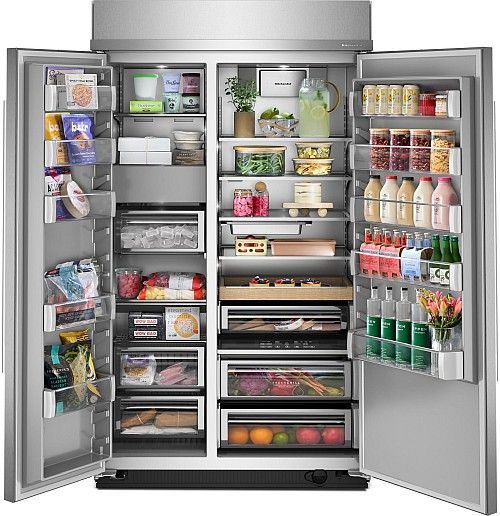 KitchenAid® 48" 30 Cu. Ft. PrintShield™ Stainless Steel Built In Side-by-Side Refrigerator with Platinum Interior-3