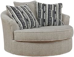 Benchcraft® Calnita Sisal Oversized Swivel Accent Chair