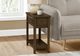 Monarch Specialties Inc. Espresso Veneer Narrow End Table-2