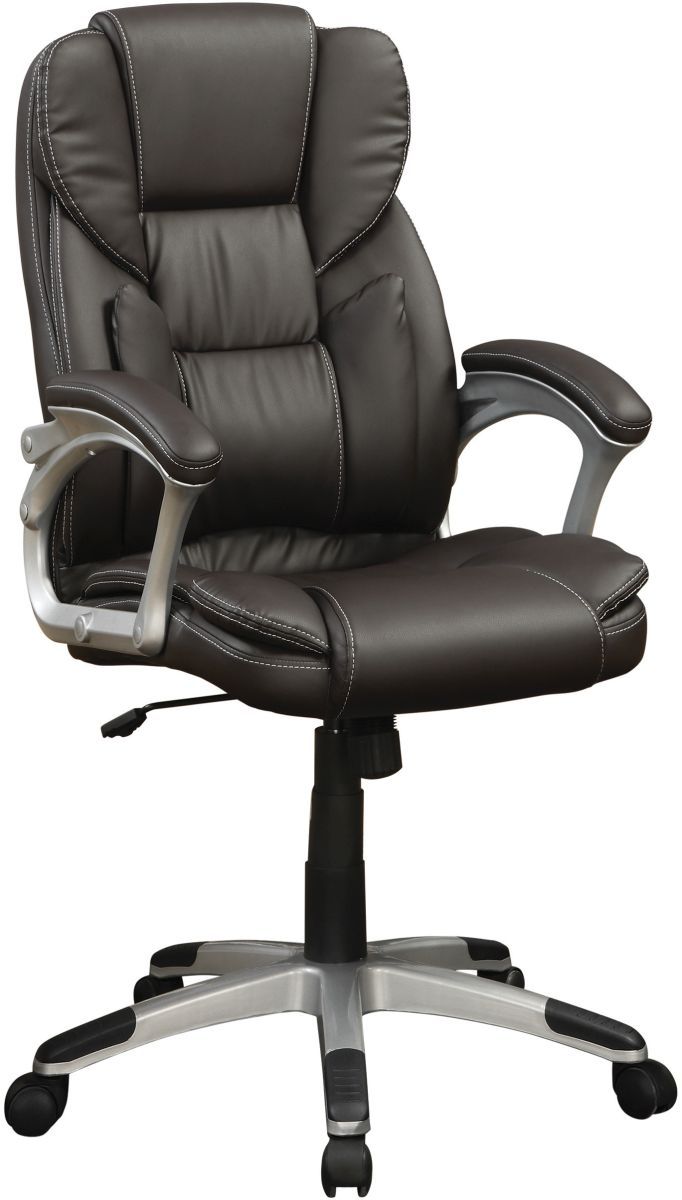 Coaster® Kaffir Brown/Silver Adjustable Height Office Chair Dark