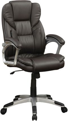 Coaster® Kaffir Brown/Silver Adjustable Height Office Chair Dark