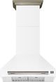 FORNO® Aria Series Alta Qualita 30" White Wall Mounted Range Hood -0