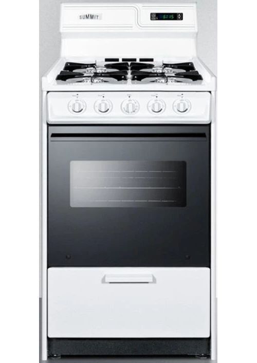 Summit® 20" White Freestanding Gas Range-0