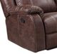 American Wholesale Furniture Gin Rummy Buckskin Manual Double Reclining Console Loveseat-1