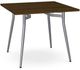 Amisco Customizable Alys 31" Square Table with Walnut Veneer Top-0