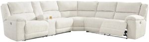 Front view of the Signature Design by Ashley® Keensburg 3-Piece Linen Modular Power Reclining Sectional