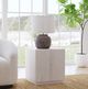 Classic Home Layne White Square End Table-1