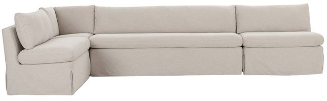 Moe's Home Collection Fable 4-Piece Beige 140" L-Shape Dining Banquette-2