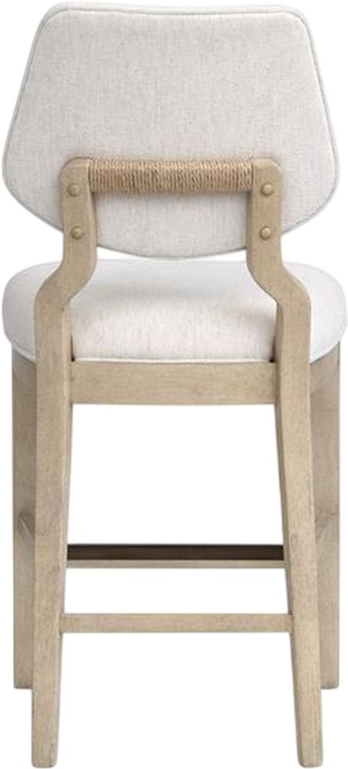 Magnussen Home® Sunset Cove Sanibel Brown Counter Chair with Upholstered Seat and Back-3