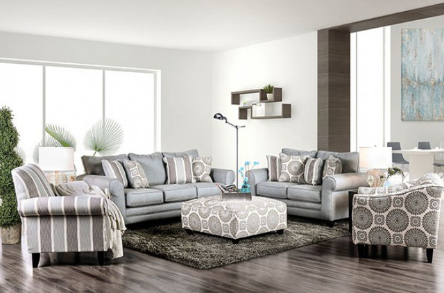 Furniture of America® Misty Ivory Ottoman-1