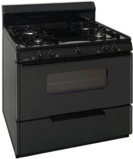 Premier 30" Black Freestanding Gas Range with 4 Sealed Burners-1