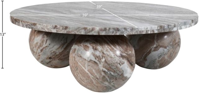 Meridian Furniture Spherical Brown Marble Coffee Table-3